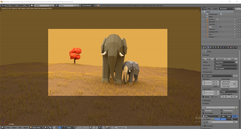 Low Poly Elephant preview image 7